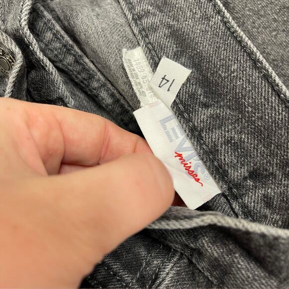 Levis Misses Jeans Black Denim Jeans Size 14 Hi Waist Vintage Made In USA - Picture 10 of 10